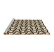 Sideview of Machine Washable Transitional Chocolate Brown Rug, wshpat414brn