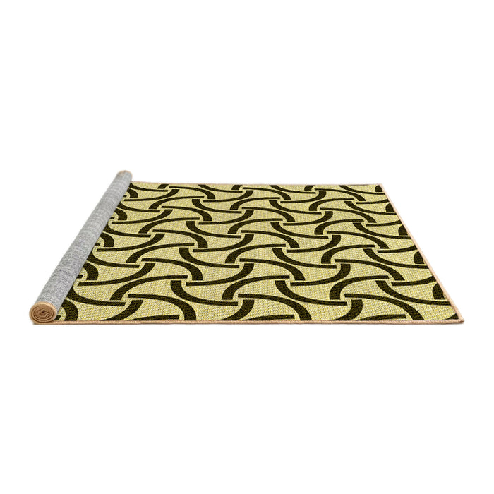 Sideview of Machine Washable Transitional Bakers Brown Rug, wshpat414yw