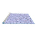 Sideview of Machine Washable Transitional Blue Rug, wshpat415blu