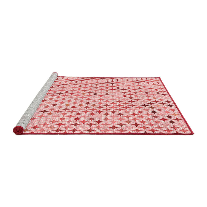Sideview of Machine Washable Transitional Light Red Pink Rug, wshpat415rd