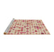 Sideview of Machine Washable Transitional Vanilla Gold Rug, wshpat416brn