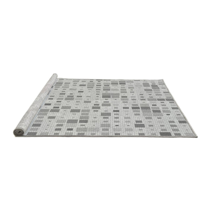 Sideview of Machine Washable Transitional Platinum Gray Rug, wshpat416gry