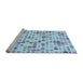 Sideview of Machine Washable Transitional Light Purple Blue Rug, wshpat416lblu