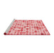 Sideview of Machine Washable Transitional Red Rug, wshpat416rd