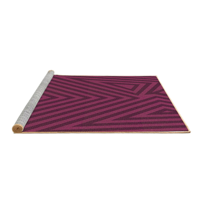 Sideview of Machine Washable Transitional Burnt Pink Rug, wshpat417brn