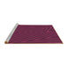 Sideview of Machine Washable Transitional Burnt Pink Rug, wshpat417brn