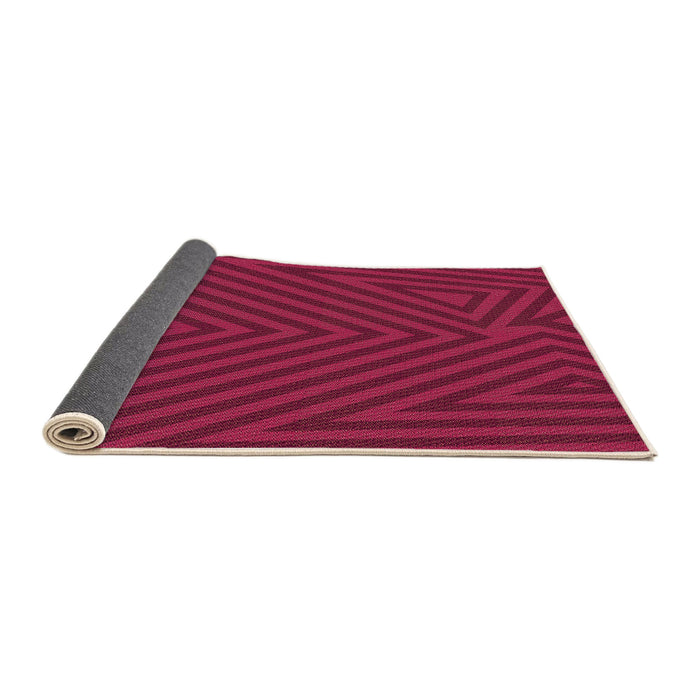 Thickness of Patterned Raspberry Red Rug, pat417org