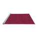 Sideview of Machine Washable Transitional Raspberry Red Rug, wshpat417org