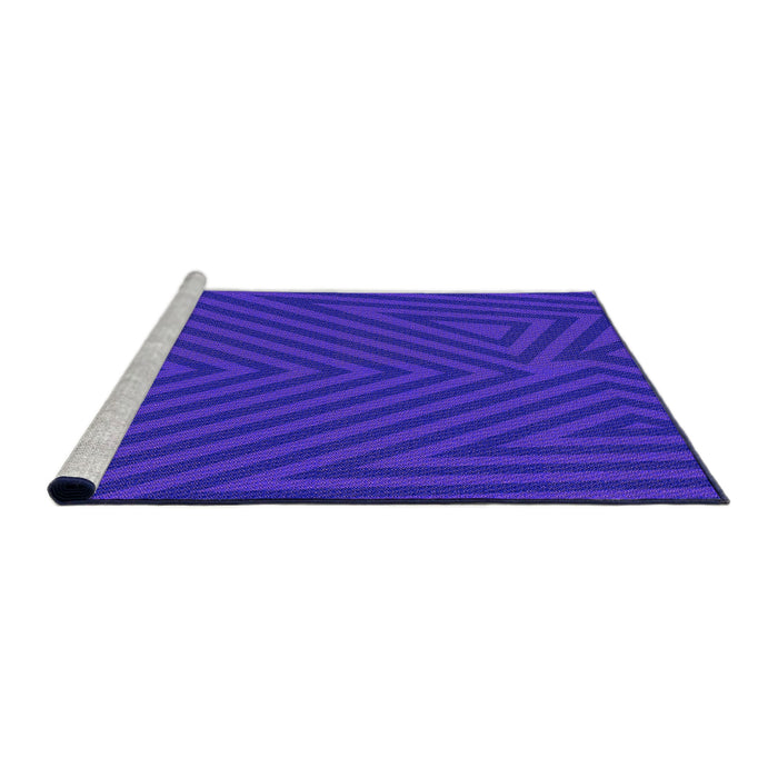 Sideview of Machine Washable Transitional ly Purple Rug, wshpat417pur