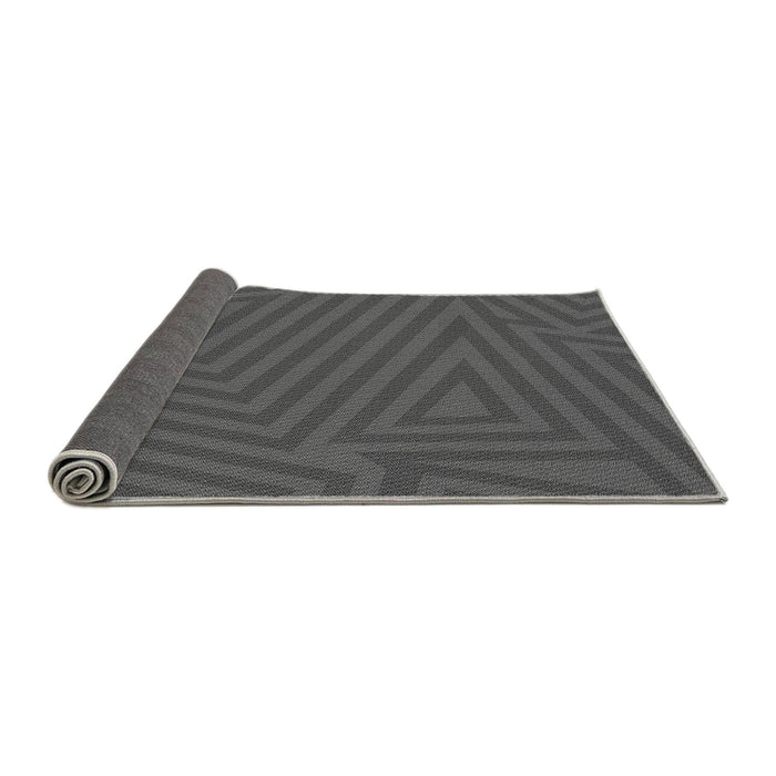 Thickness of Patterned Silver Gray Rug, pat418gry