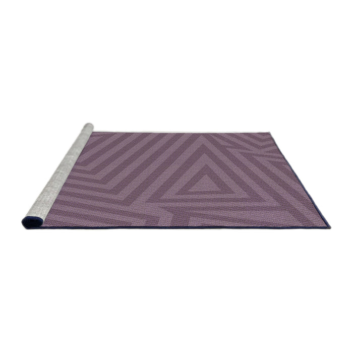Sideview of Machine Washable Transitional Purple Rug, wshpat418pur
