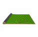 Thickness of Patterned Lime Green Rug, pat418yw