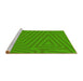 Sideview of Machine Washable Transitional Lime Green Rug, wshpat418yw