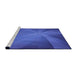 Sideview of Machine Washable Transitional Blue Rug, wshpat419pur