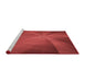 Sideview of Machine Washable Transitional Red Rug, wshpat419rd