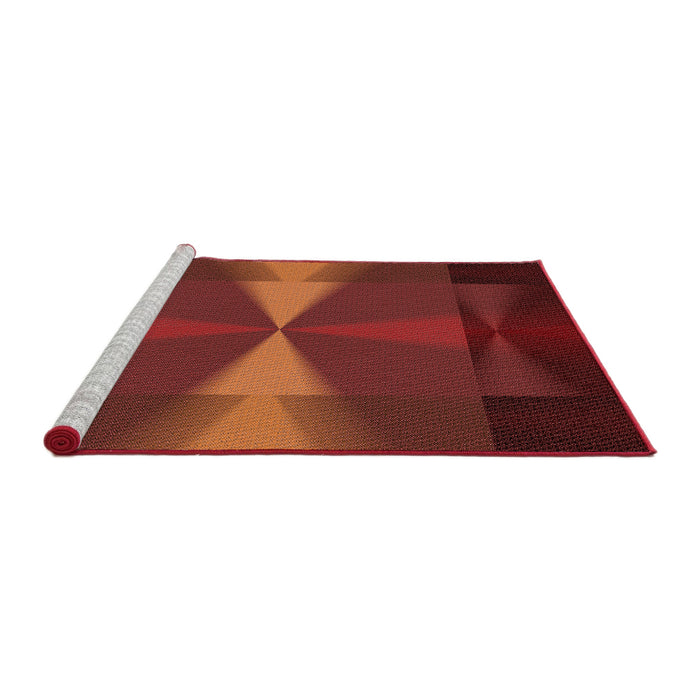 Machine Washable Transitional Crimson Red Rug in a Bedroom, wshpat42rd