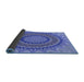 Thickness of Patterned Ocean Blue Rug, pat420blu