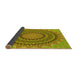 Thickness of Patterned Green Rug, pat420yw