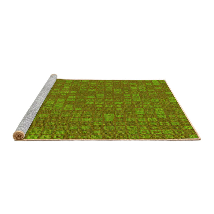 Sideview of Machine Washable Transitional Pistachio Green Rug, wshpat421yw
