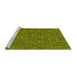 Sideview of Machine Washable Transitional Pistachio Green Rug, wshpat421yw