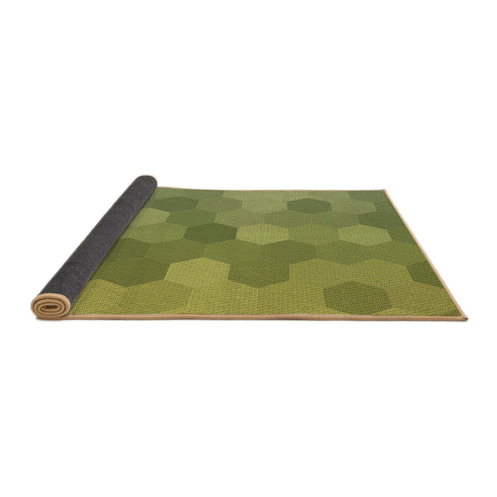 Thickness of Patterned Green Rug, pat422brn