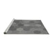 Sideview of Machine Washable Transitional Ash Gray Rug, wshpat422gry