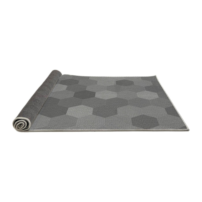 Thickness of Patterned Ash Gray Rug, pat422gry