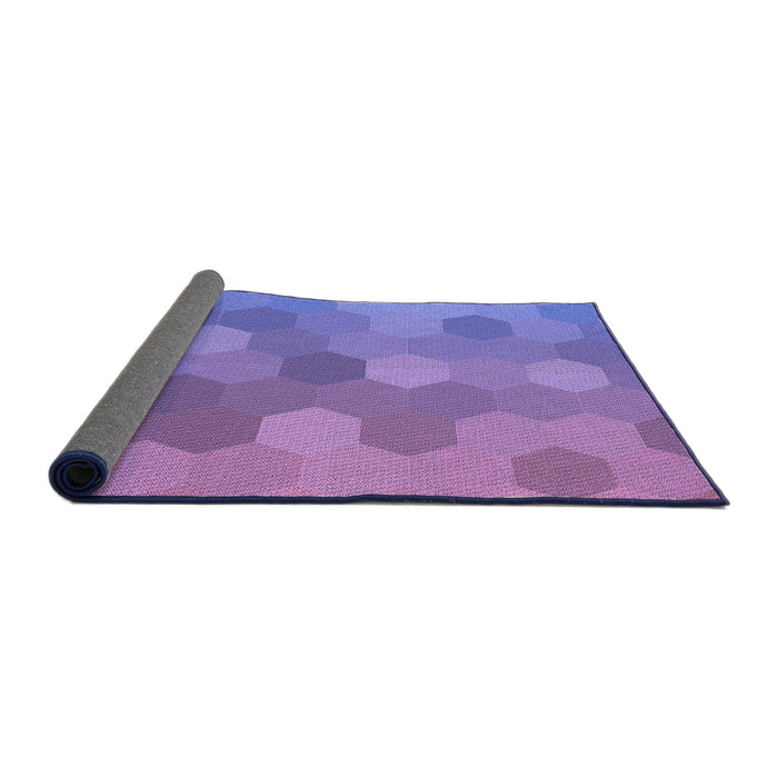 Thickness of Patterned Purple Mimosa Purple Rug, pat422pur