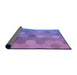 Thickness of Patterned Purple Mimosa Purple Rug, pat422pur