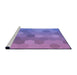 Sideview of Machine Washable Transitional Purple Mimosa Purple Rug, wshpat422pur