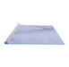 Sideview of Machine Washable Transitional Lavender Blue Rug, wshpat423blu