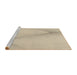 Sideview of Machine Washable Transitional Dark Almond Brown Rug, wshpat423brn