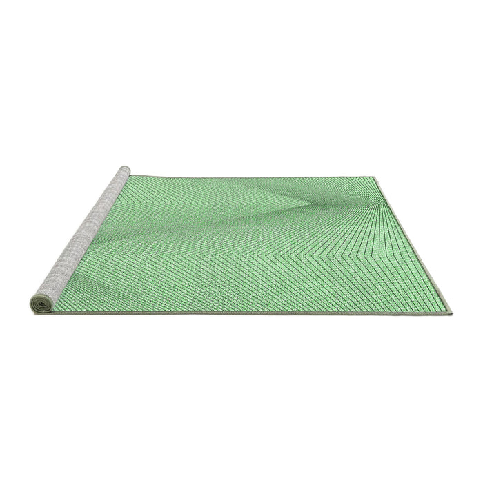Sideview of Machine Washable Transitional Mint Green Rug, wshpat423grn