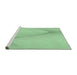 Sideview of Machine Washable Transitional Mint Green Rug, wshpat423grn