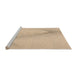 Sideview of Machine Washable Transitional Bronze Brown Rug, wshpat423org