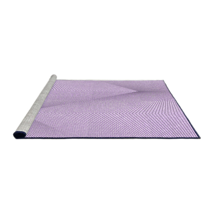 Sideview of Machine Washable Transitional Lilac Purple Rug, wshpat423pur