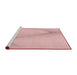 Sideview of Machine Washable Transitional Pink Rug, wshpat423rd