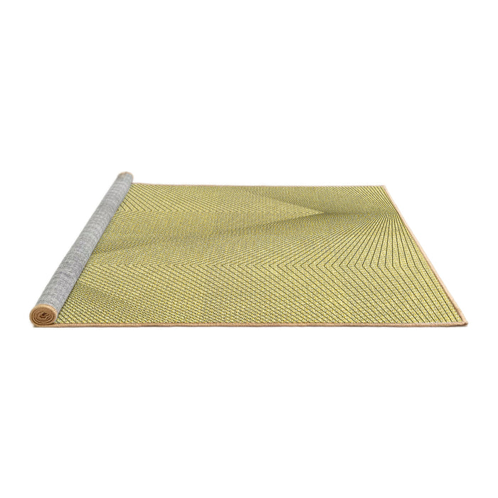Sideview of Machine Washable Transitional Sun Yellow Rug, wshpat423yw