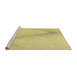 Sideview of Machine Washable Transitional Sun Yellow Rug, wshpat423yw