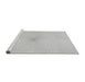 Sideview of Machine Washable Transitional Platinum Gray Rug, wshpat424gry