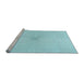 Sideview of Machine Washable Transitional Electric Blue Rug, wshpat424lblu
