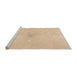 Sideview of Machine Washable Transitional Brown Sand Brown Rug, wshpat424org