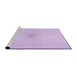 Sideview of Machine Washable Transitional Bright Lilac Purple Rug, wshpat424pur