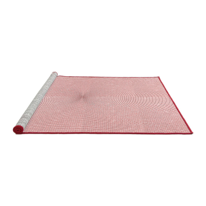 Sideview of Machine Washable Transitional Pastel Red Pink Rug, wshpat424rd