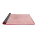 Thickness of Patterned Pastel Red Pink Rug, pat424rd