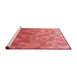 Sideview of Machine Washable Transitional Red Rug, wshpat425rd