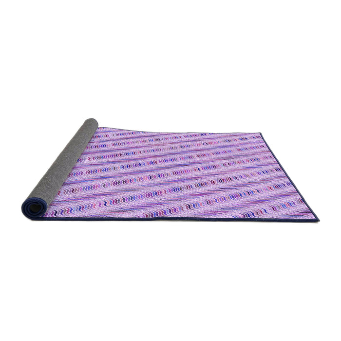 Thickness of Patterned Purple Rug, pat427pur