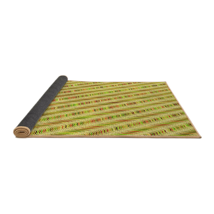 Thickness of Patterned Neon Yellow Rug, pat427yw