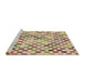 Sideview of Machine Washable Transitional Brown Gold Rug, wshpat428brn