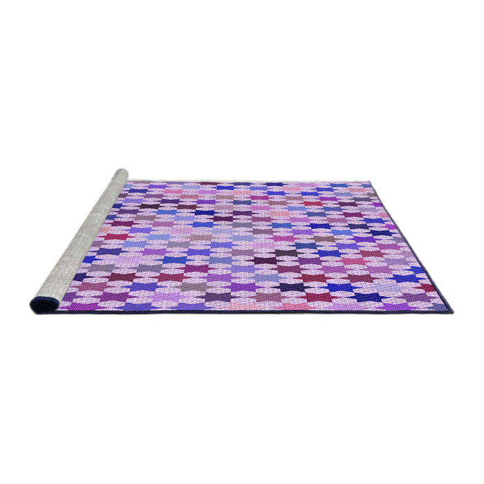 Sideview of Machine Washable Transitional Blossom Pink Rug, wshpat428pur